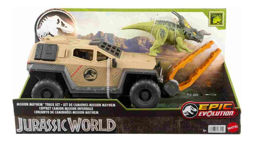 Jurassic World Dinosaurio Juguete Set Camión Misión Mayhem