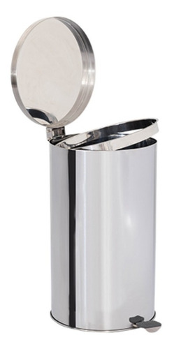 Lixeira Em Aço Inox Pedal 30x50 40 Litros Cor Prateado