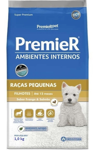 Ração Premier Cães Filhotes Ambientes Internos 2,5kg