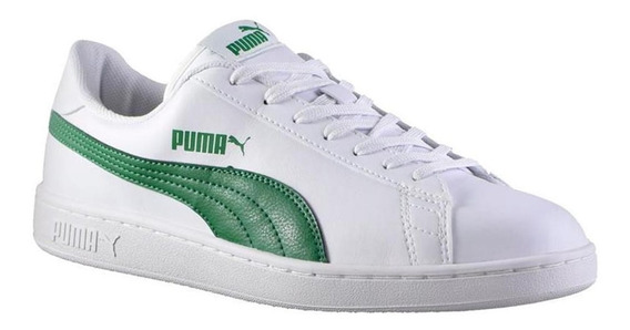 zapatillas puma blancas con verde
