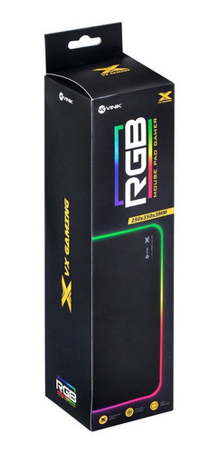 Mousepad Vinik Vx Gaming Rgb 250x350x3mm Preto + Nfe