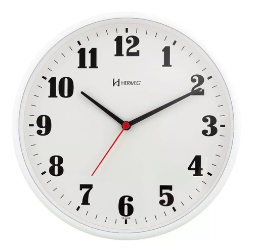Relógio De Parede 26cm Com Tic-tac Herweg 6126