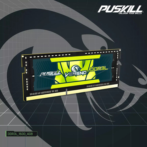 Memoria Ram Puskill Para Portátil Gamer Ddr3l, 4 Gb, 1600 Mh