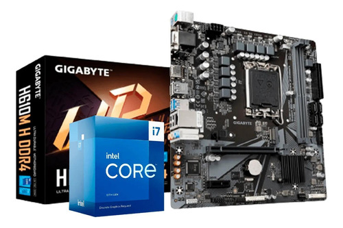 Kit Upgrade Intel Core I7 13700kf Placa Mãe Gigabyte H610m H