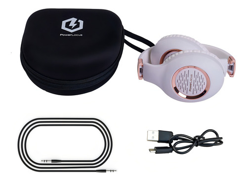 Producto Generico - Auriculares Bluetooth Sobre La Oreja, A. Color Blanco/oro Rosa