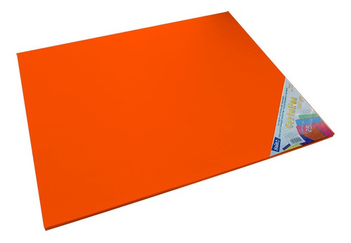 25 Cartulinas Escolares Saira 50x65 180grs Un solo color Color Naranja Lisa