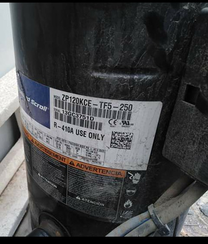 Compresor Copeland Scroll,10 Toneladas;refr 410,voltaje 220