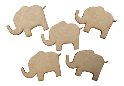 140 Figuras Elefante 10cm Formas Fibrofacil Animales Mdf