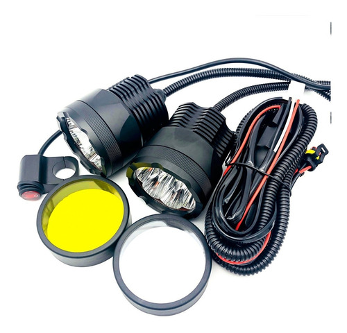 Imagen 5 de 6 de Kit De Faros Exploradoras Para Moto Sercomoto Sm812 Led 65w