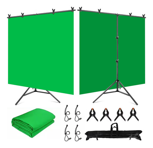 Porta Telón Fotográfico Chroma Key Kit T-soporte 2*2.1m