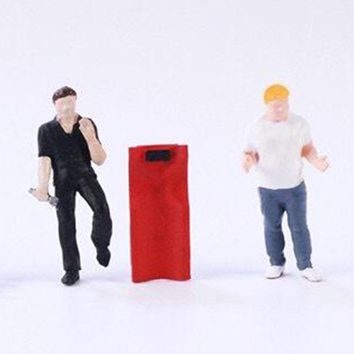 Ls Mini Personaje Diorama Figura Auto Reparador Negro