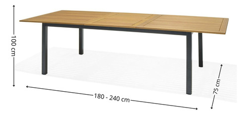 Mesa Extensible Lynx Para Comedor Exterior De Madera