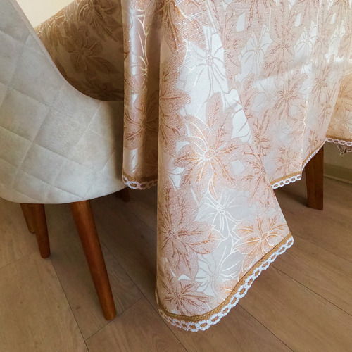 Mantel De Mesa Rectangular Flor Brillante 140cm X 250cm