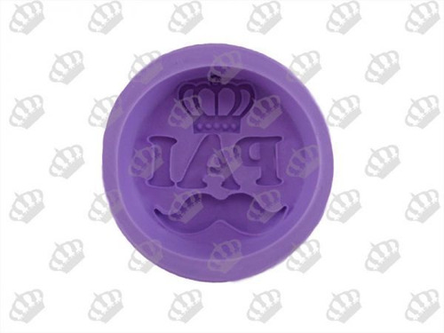 Imagem 2 de 3 de Molde Forma Silicone Sabonete, Vela Redondo Pai/coroa/bigode