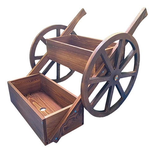 Caja De Macetas De Carro De Madera, Soporte De Plantas