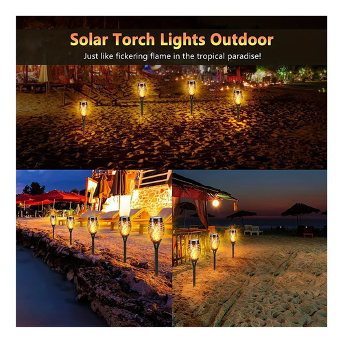 Luz De Llama Solar De 12led For Exteriores, Antorchas