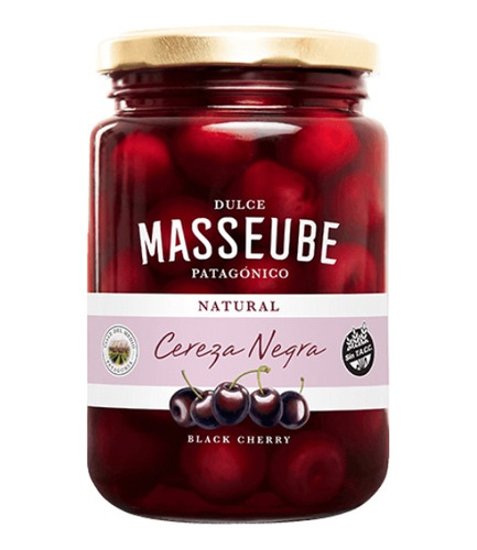 Fruta Natural Patagonica Cereza Negra Almibar Masseube 380g