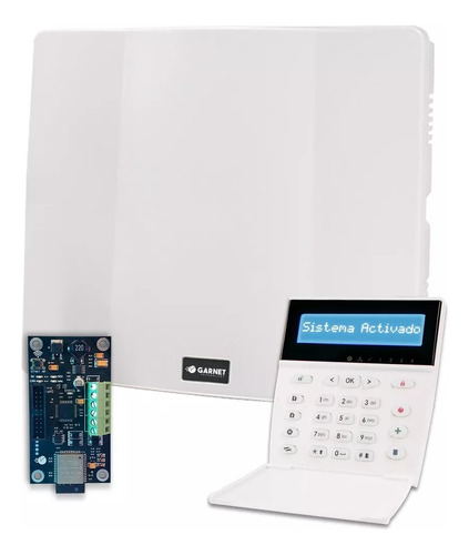 Central De Alarma Con Comunicador Garnet Lcd + Ip-500
