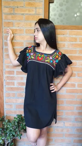Vestido bordado store a mão