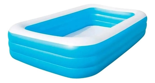 Pileta inflable rectangular Bestway 54006 de 2.62m x 1.75m x 51cm 778L azul y blanca caja