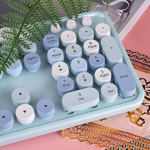 Conjunto De Teclado E Mouse Sem Fio Sweet Mixed Color 2.4g