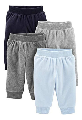 Pantalones De Vellón De 4 Paquetes De Baby Boys De Simple