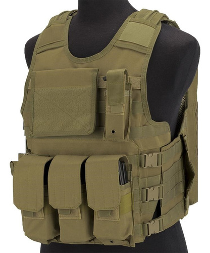 Chaleco Molle P/ 3 Mags Bolsillo Velcro Cordura 1000 Denier 