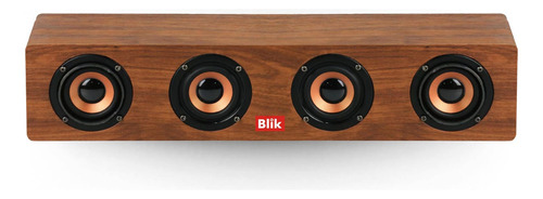 Parlante Blik Rockwood Portátil Con Bluetooth Madera