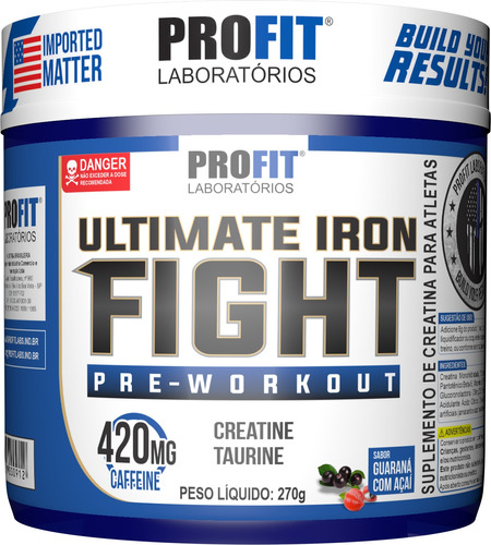 Ultimate Iron Fight Pre Entreno Profit 270g *mvideo*99111606