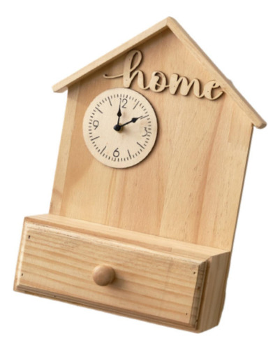 Reloj De Pared Decorativo Con Cajón, Silencioso, Sin Caqui