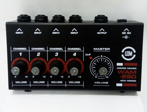 Leem Micro Mixer Wam-290 Mezclador Mixer  4 Canales