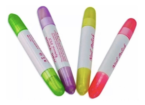 Imagen 3 de 10 de Lapiz Corrector De Esmalte De Uñas Recargable 4 Puntas