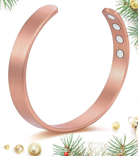 2 Piezas Pulsera Magnética De Cobre Para Terapia Artritis