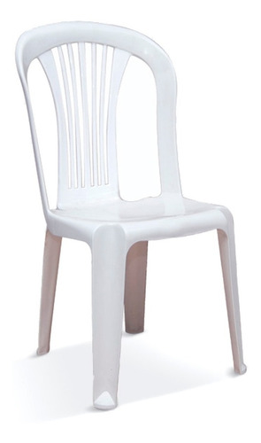 Silla Plástica Reforzada Apilable Nina Colombraro Mm Color Blanco