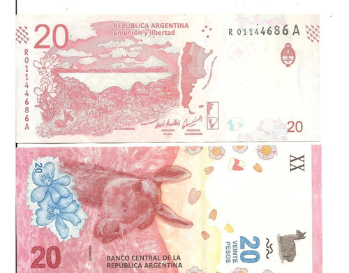 Billete: 20 Pesos Reposicion 2020 (guanaco)