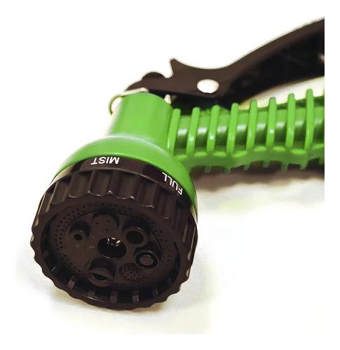 Manguera De Riego Extensible Retractil 23 Metros 7 Funciones Color Verde