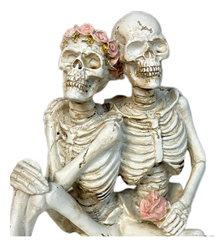 Figura De Pareja De Esqueletos Para Halloween, Decoración Ar