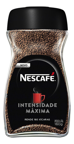 Café instantâneo  Nescafé Solúvel Granulado intensidade máxima sem glúten 160 g