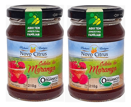 2 Geléia De Morango Orgânica Novo Citrus