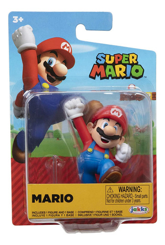 Super Mario Figura De Accin 2.5 Pulgadas Jumping Mario Jugue