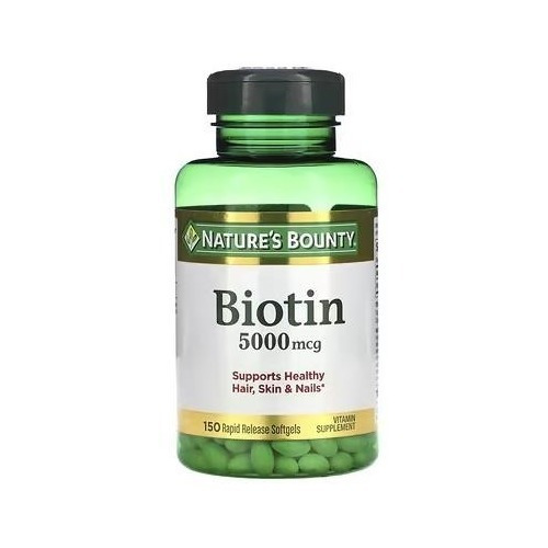 Natures Bounty | Biotin I 5000mcg I 150 Softgeles I Usa