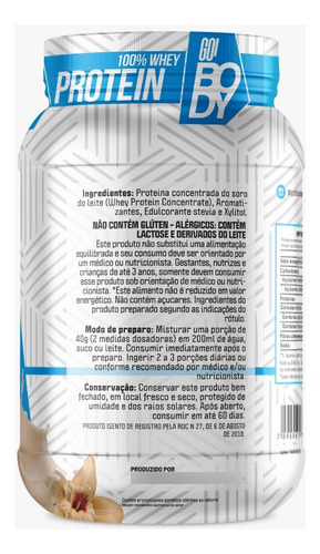 Kit 2x Whey Protein 100% Pure Concentrado Go Body Suplemento