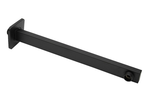 Regadera Cuadrada 25cm Con Brazo Y Monomando Negro Mate Lujo