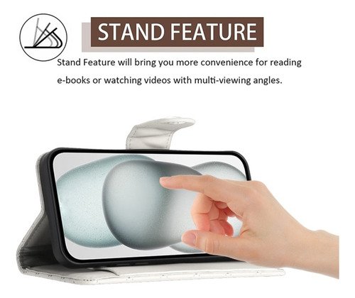 Funda De Flip Con Textura Romboidal Para Samsung, Con Correa