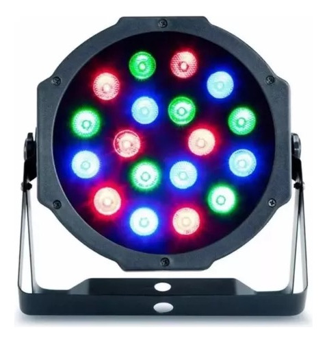 Foco Luz Rgb Colores Fiesta 18 Led Cotillon 