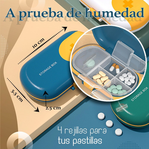 Imagen 2 de 7 de Pastillero Portatil Cortador De Pastillas Divisiones 10157