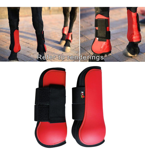 Botas De Tendón De Caballo Salto Brazalete M Delantero Rojo