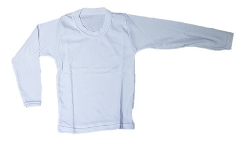 Imagen 7 de 7 de Pack 3 Camisetas Blancas Niño 100% Algodón Manga Larga