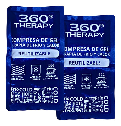 Pack De 2 Compresas De Gel Frío/calor. 13x28cm. 360º Therapy