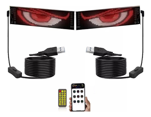 2 Luces Led Usb Con Forma De Ojos De Diablo Para Coches